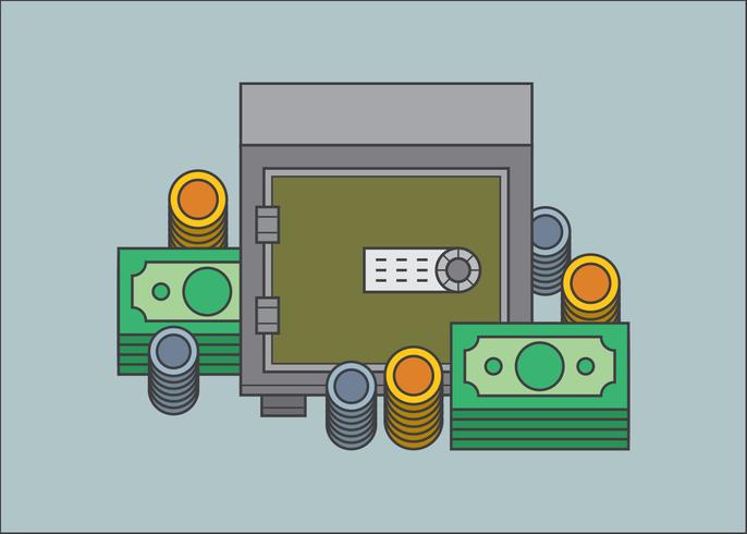 Exemple d'illustration d'argent vecteur