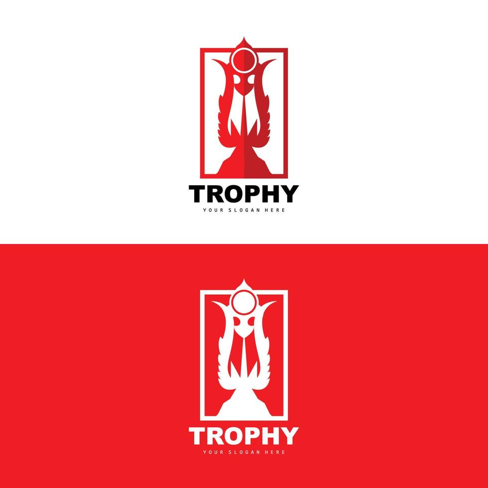 logo du trophée du championnat, conception du trophée du vainqueur du prix du champion, modèle d'icône vectorielle vecteur