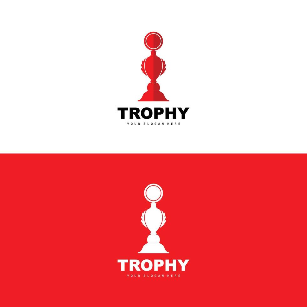 logo du trophée du championnat, conception du trophée du vainqueur du prix du champion, modèle d'icône vectorielle vecteur