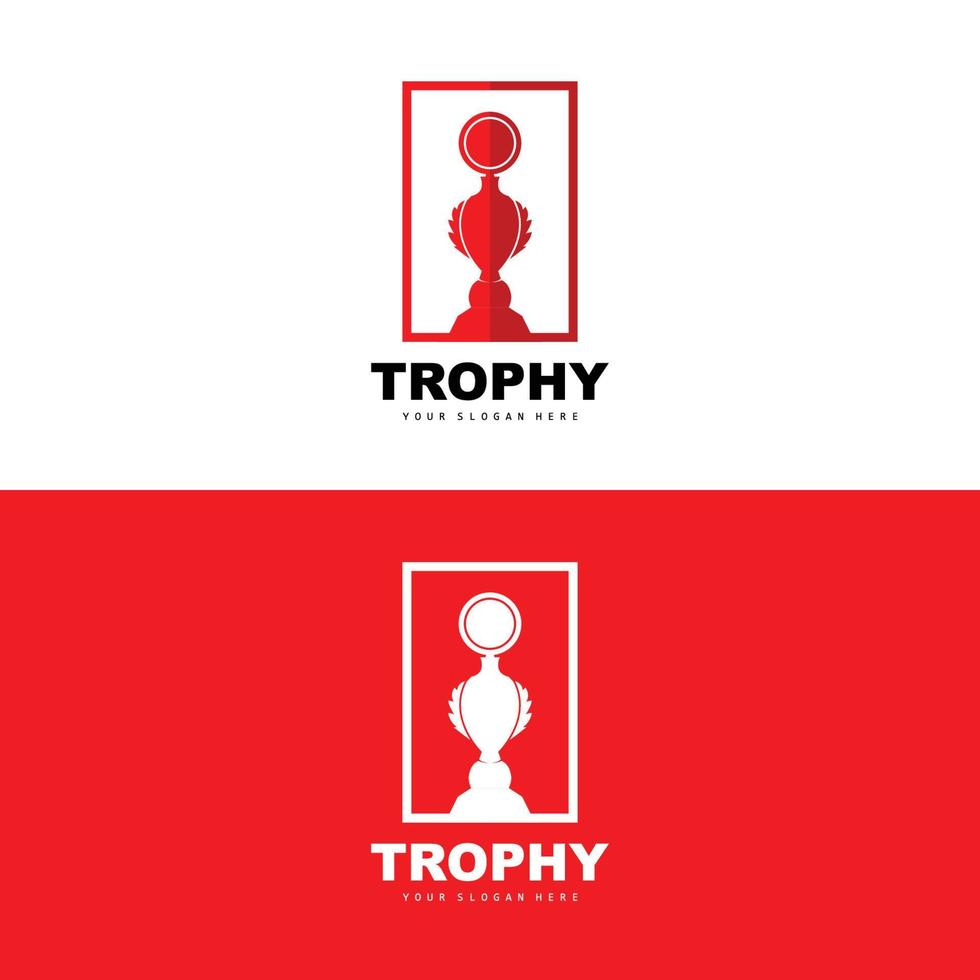 logo du trophée du championnat, conception du trophée du vainqueur du prix du champion, modèle d'icône vectorielle vecteur