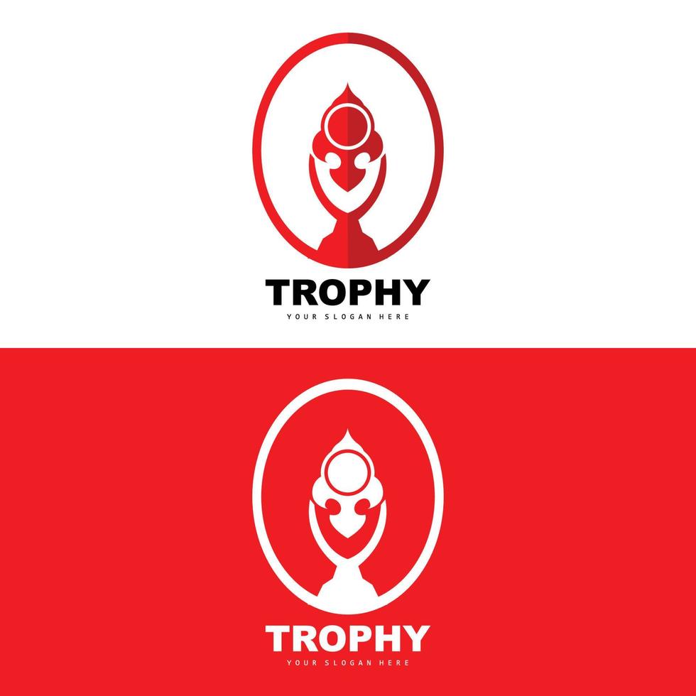 logo du trophée du championnat, conception du trophée du vainqueur du prix du champion, modèle d'icône vectorielle vecteur