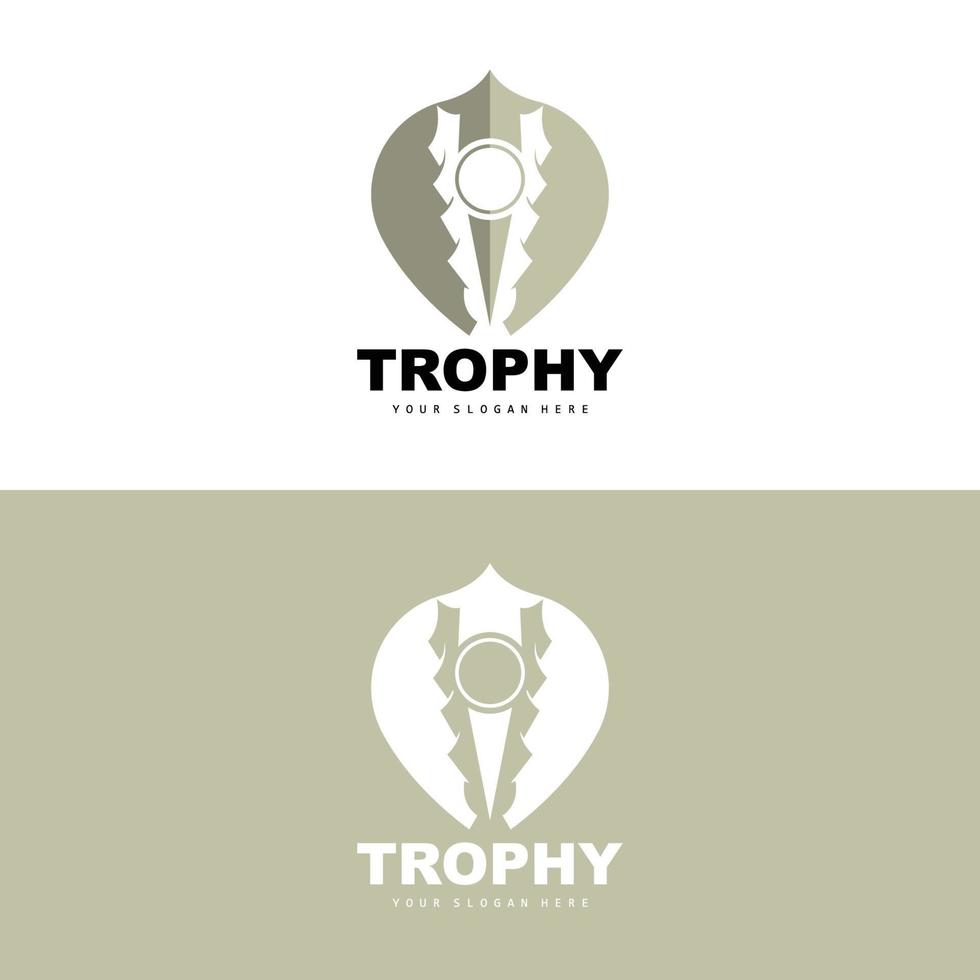 logo du trophée du championnat, conception du trophée du vainqueur du prix du champion, modèle d'icône vectorielle vecteur