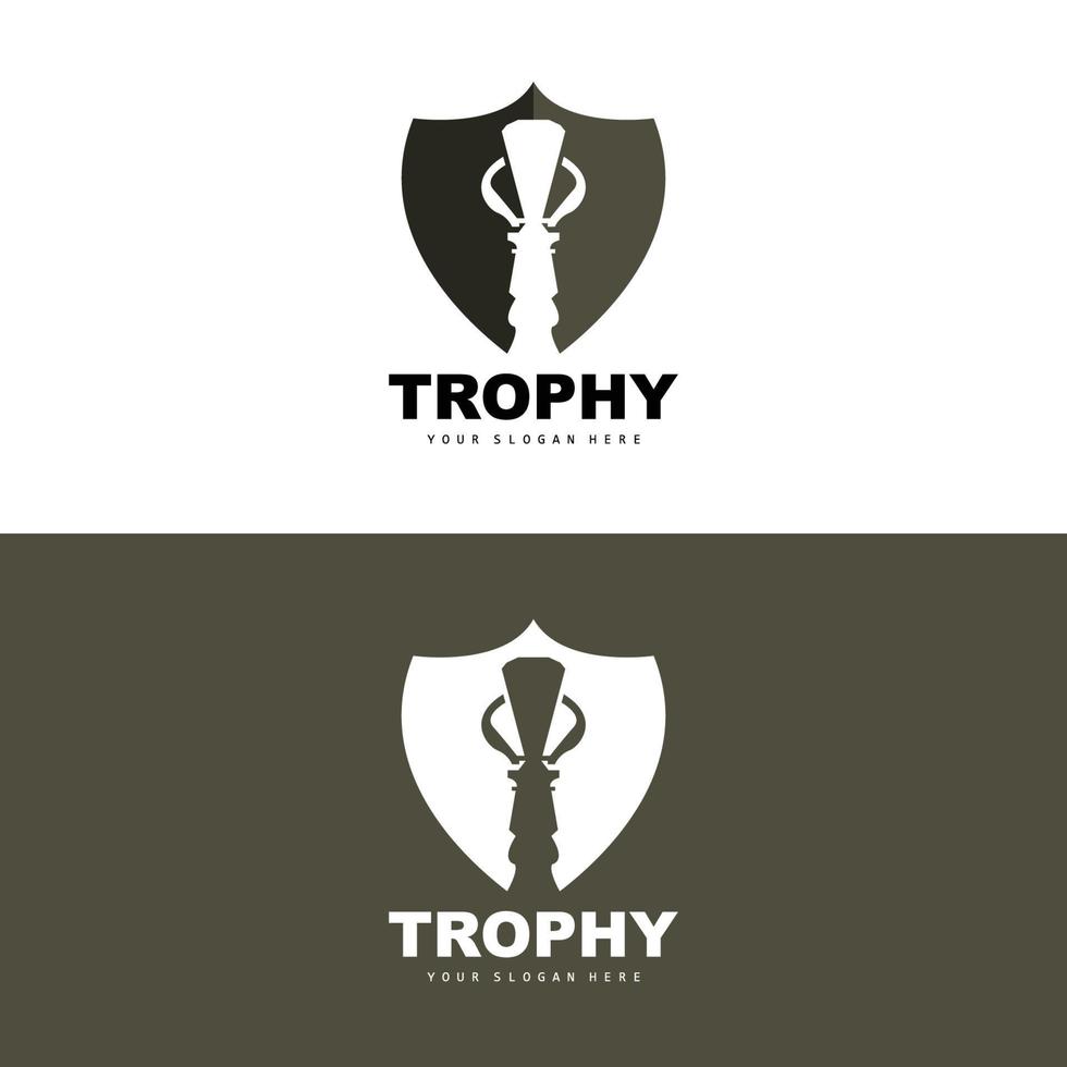 logo du trophée du championnat, conception du trophée du vainqueur du prix du champion, modèle d'icône vectorielle vecteur