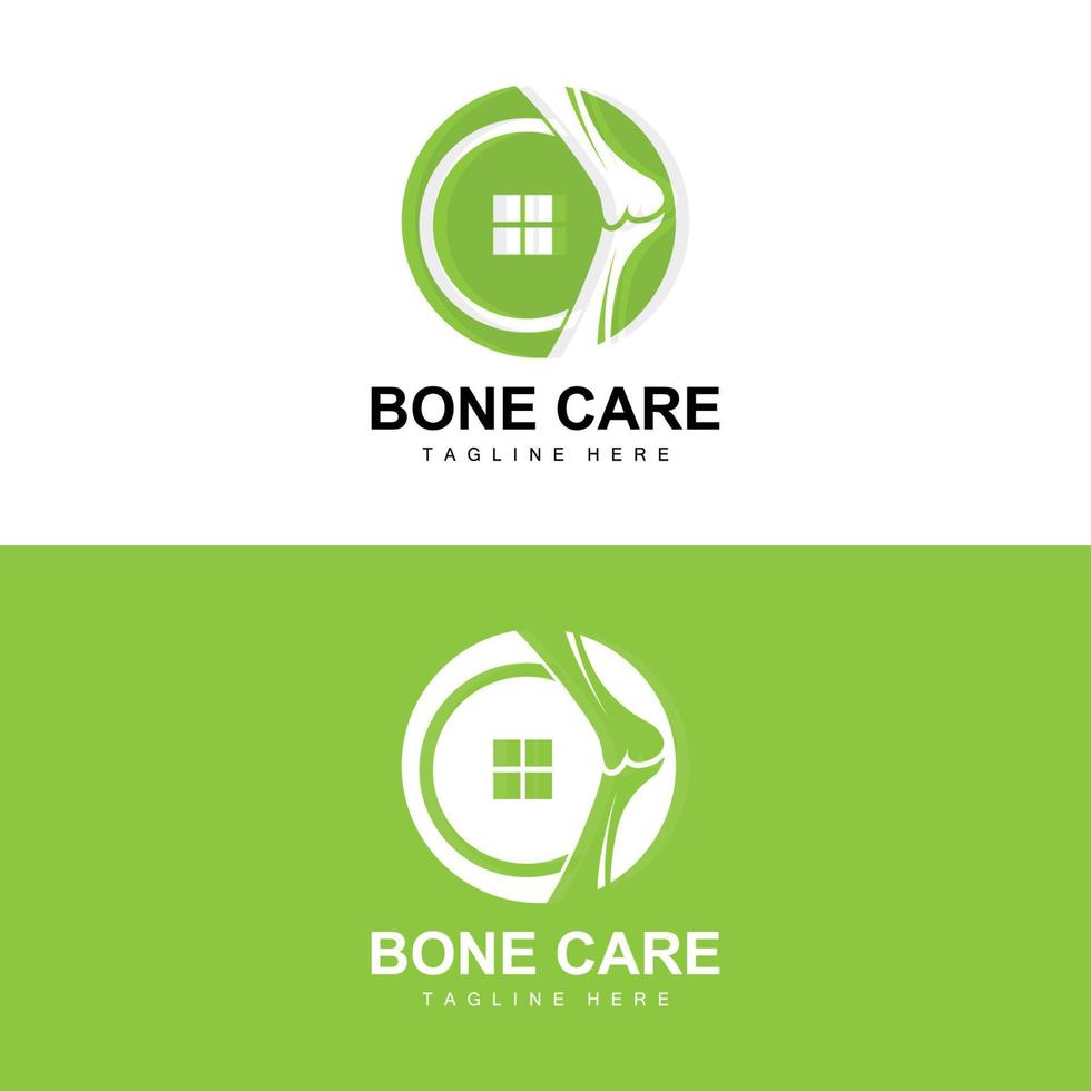conception de logo d'os, illustration de parties du corps de santé médicale vecteur