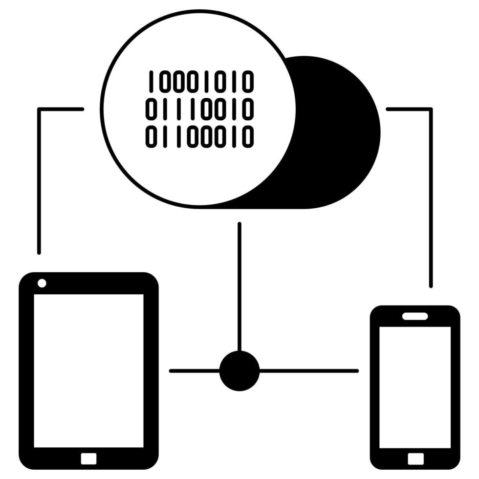 icône de connectivité, adaptée à un large éventail de projets créatifs numériques. vecteur