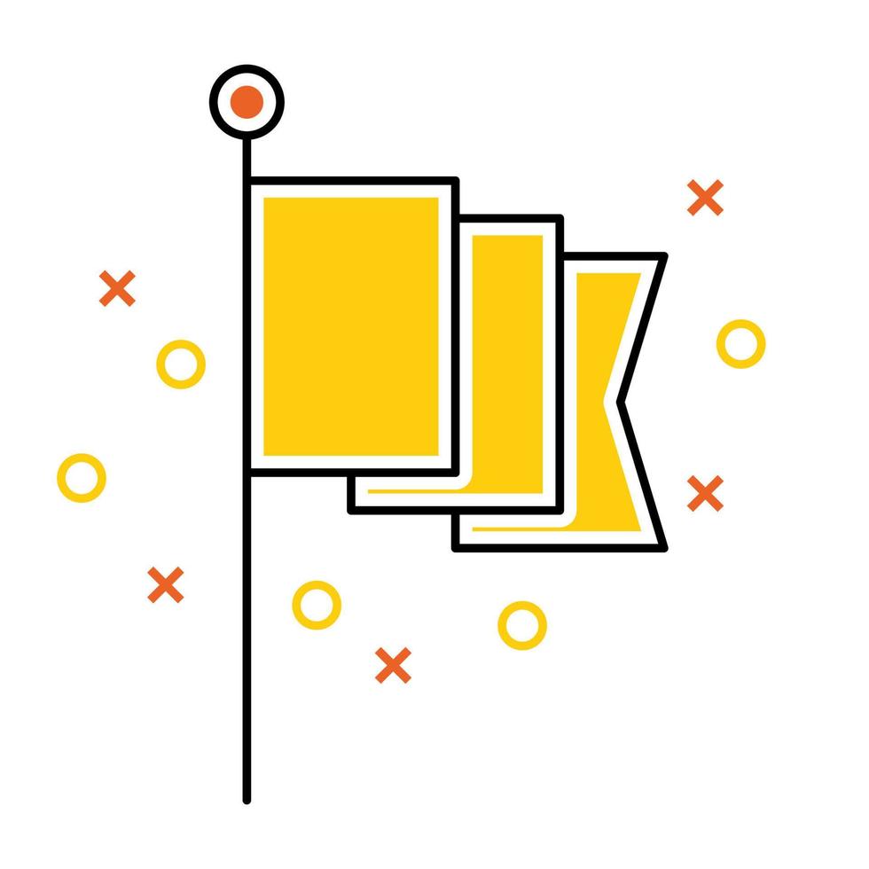 icône de drapeau, adaptée à un large éventail de projets créatifs numériques. vecteur