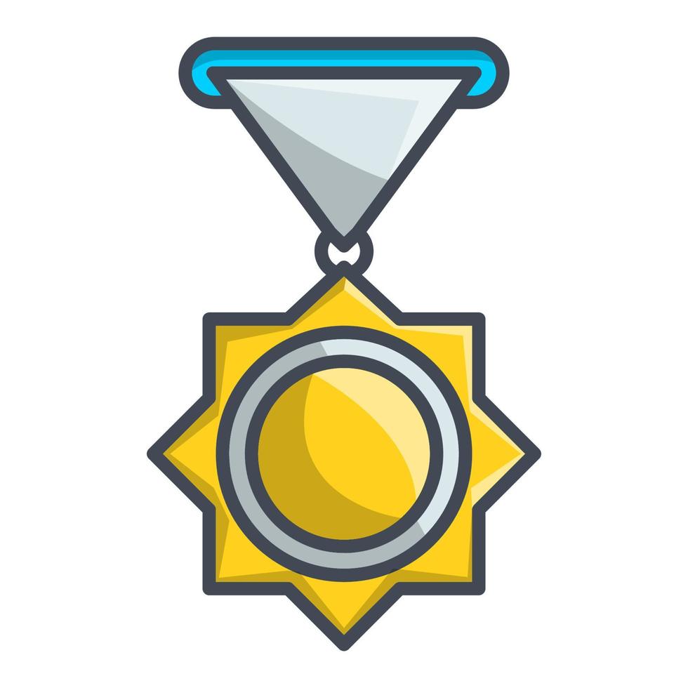 icône de médaille gagnante, adaptée à un large éventail de projets créatifs numériques. vecteur