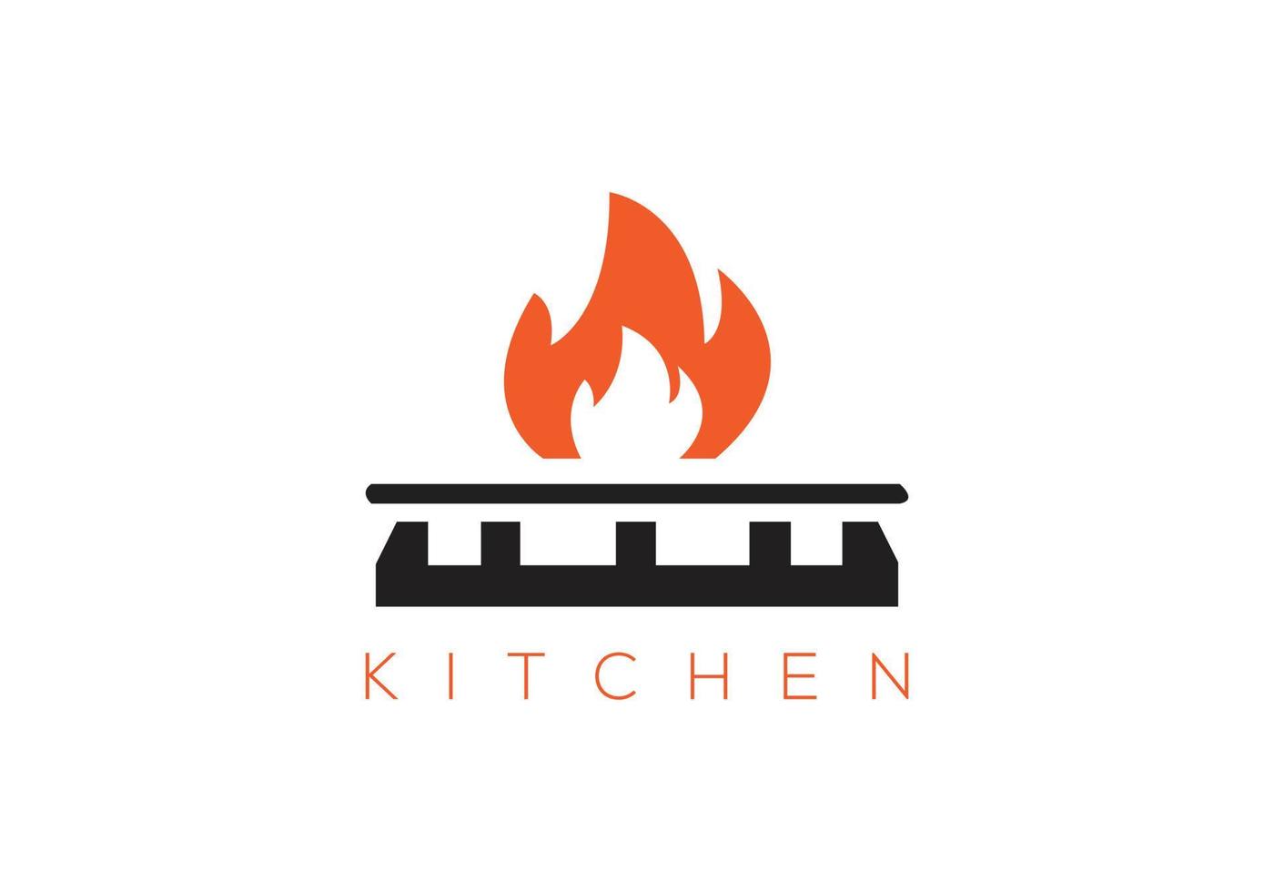 modèle de conception de logo de cuisine abstraite vecteur