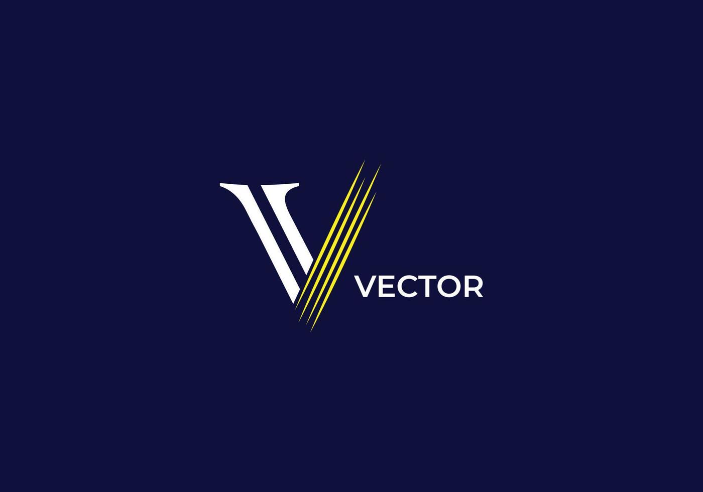 vecteur abstrait v lettre création de logo initial moderne