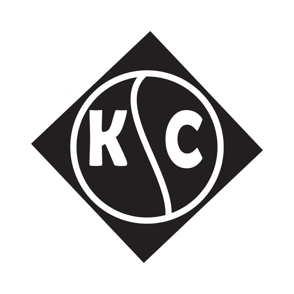 création de logo de lettre kc sur fond blanc. kc creative initiales lettre logo concept. conception de lettre kc. vecteur