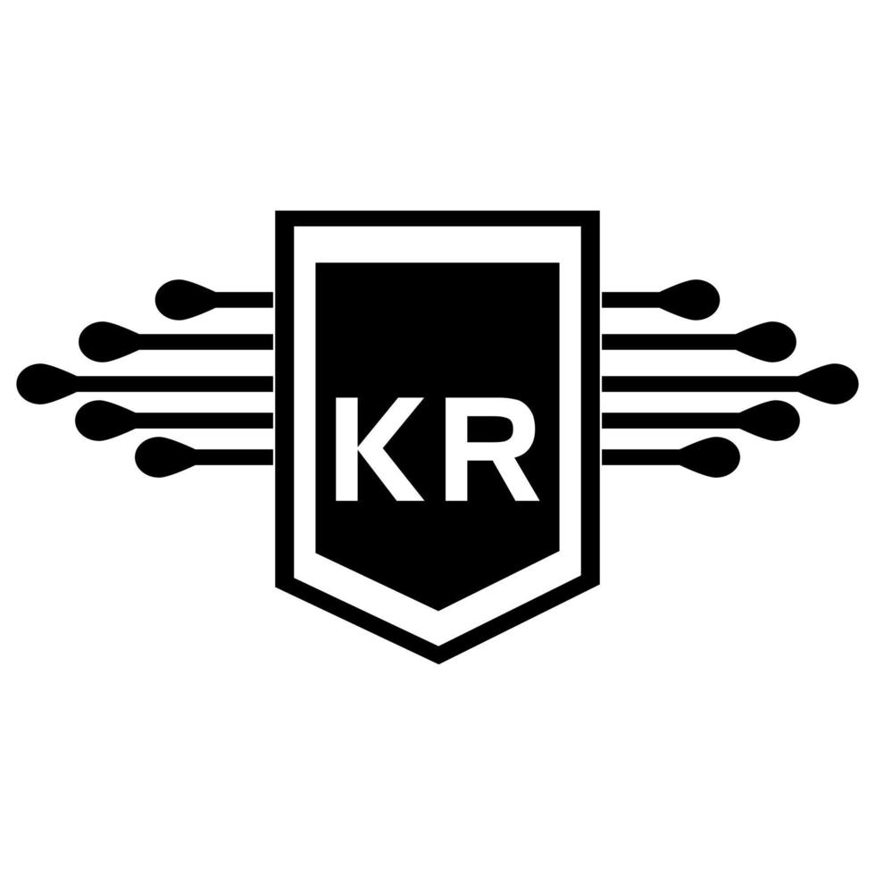 création de logo de lettre kr.création initiale créative de logo de lettre kr . kr concept de logo de lettre initiales créatives. conception de lettre kr. vecteur