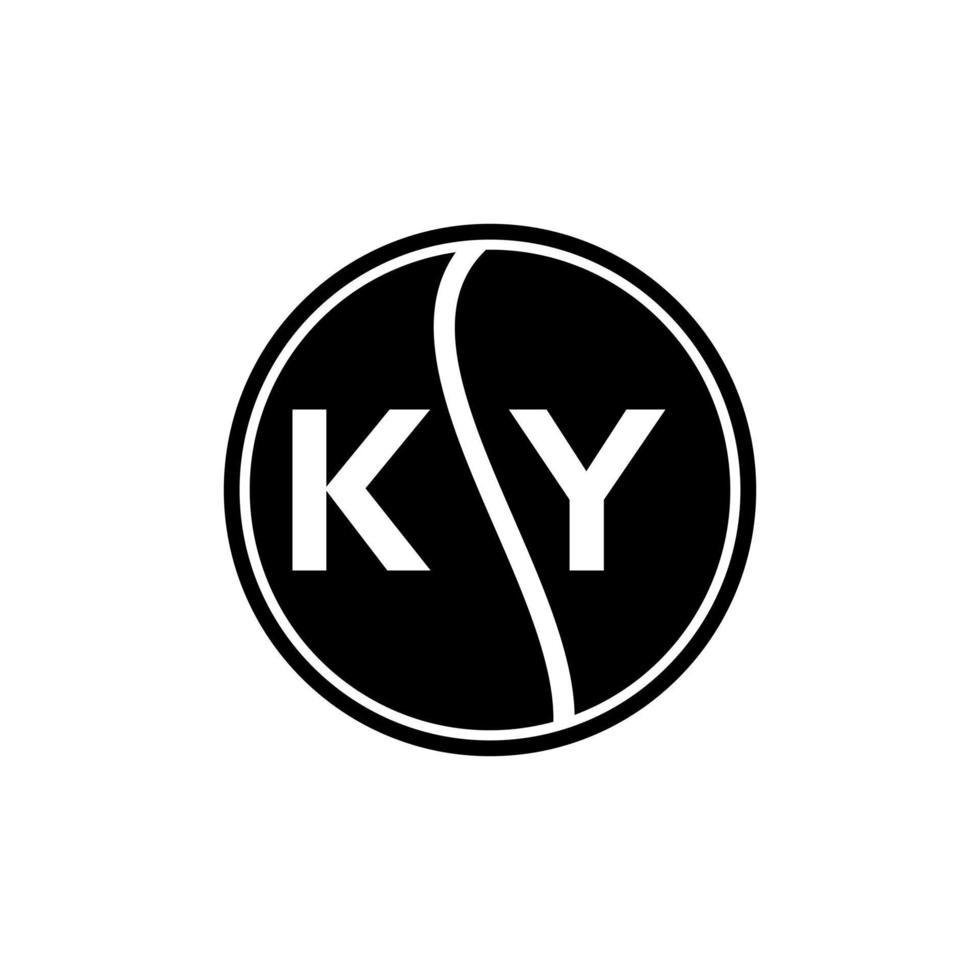 conception de logo de lettre ky. création de logo de lettre ky initiale créative ky. concept de logo de lettre initiales créatives ky. conception de lettre ky. vecteur