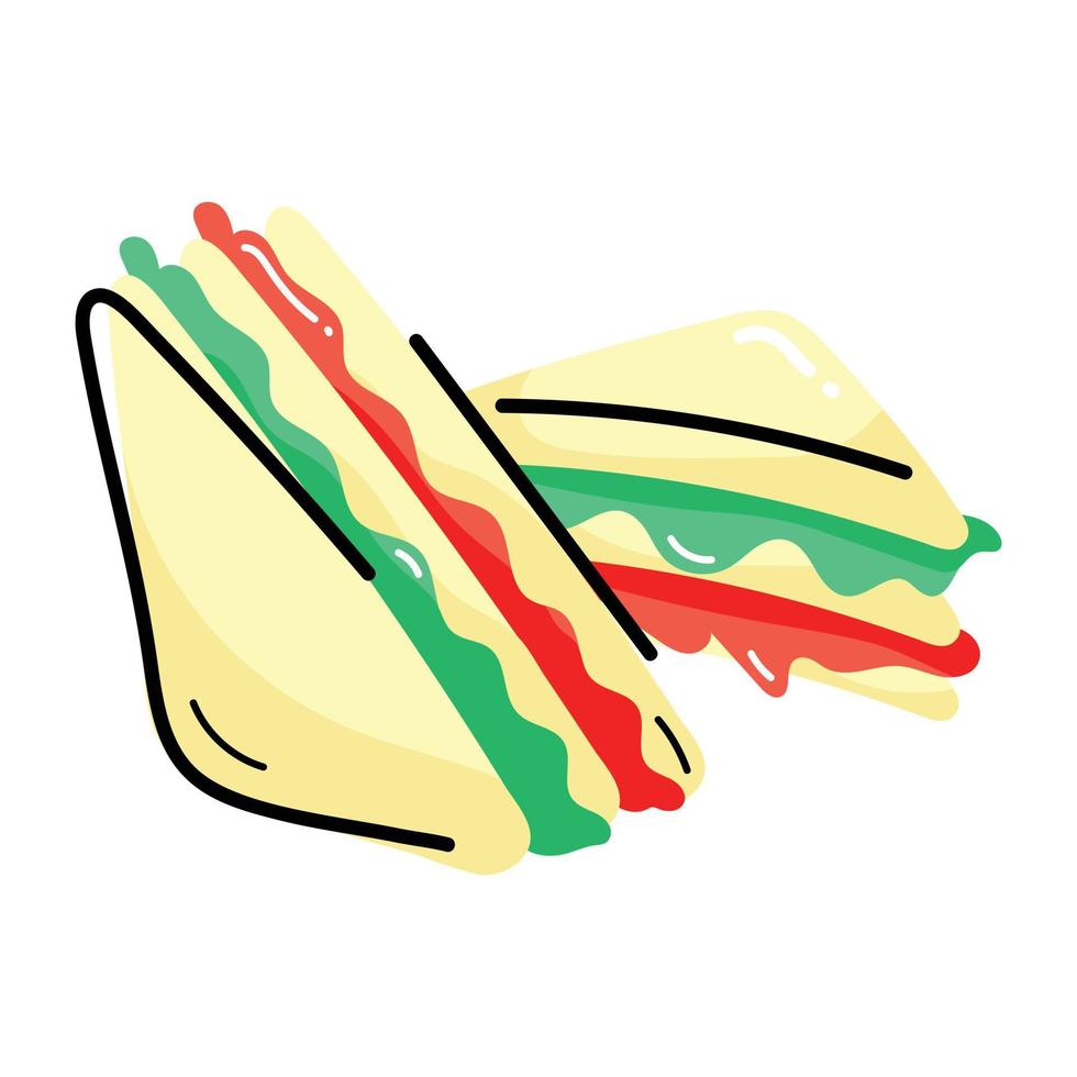 concepts de sandwichs à la mode vecteur