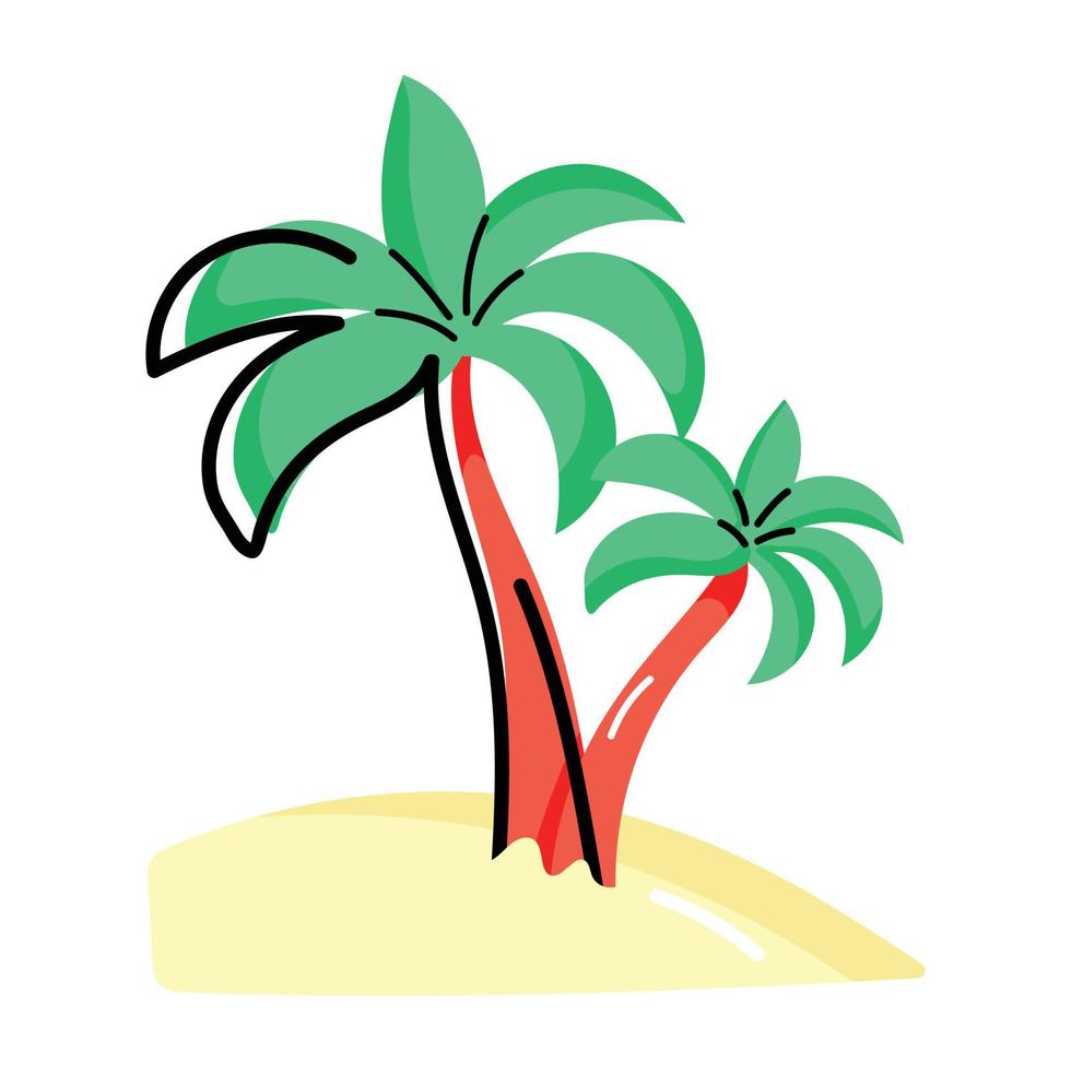 palmiers à la mode vecteur