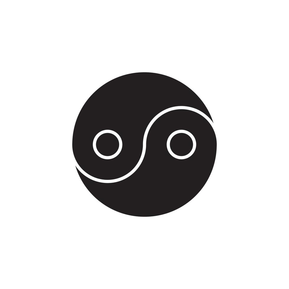 vecteur yin et yang pour la présentation de l'icône du symbole du site Web