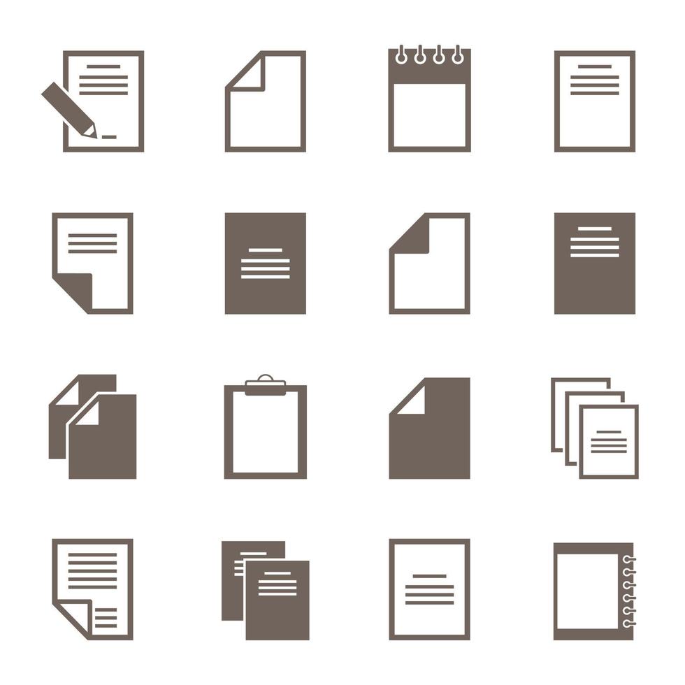 ensemble d'icônes de fichiers. une illustration vectorielle vecteur