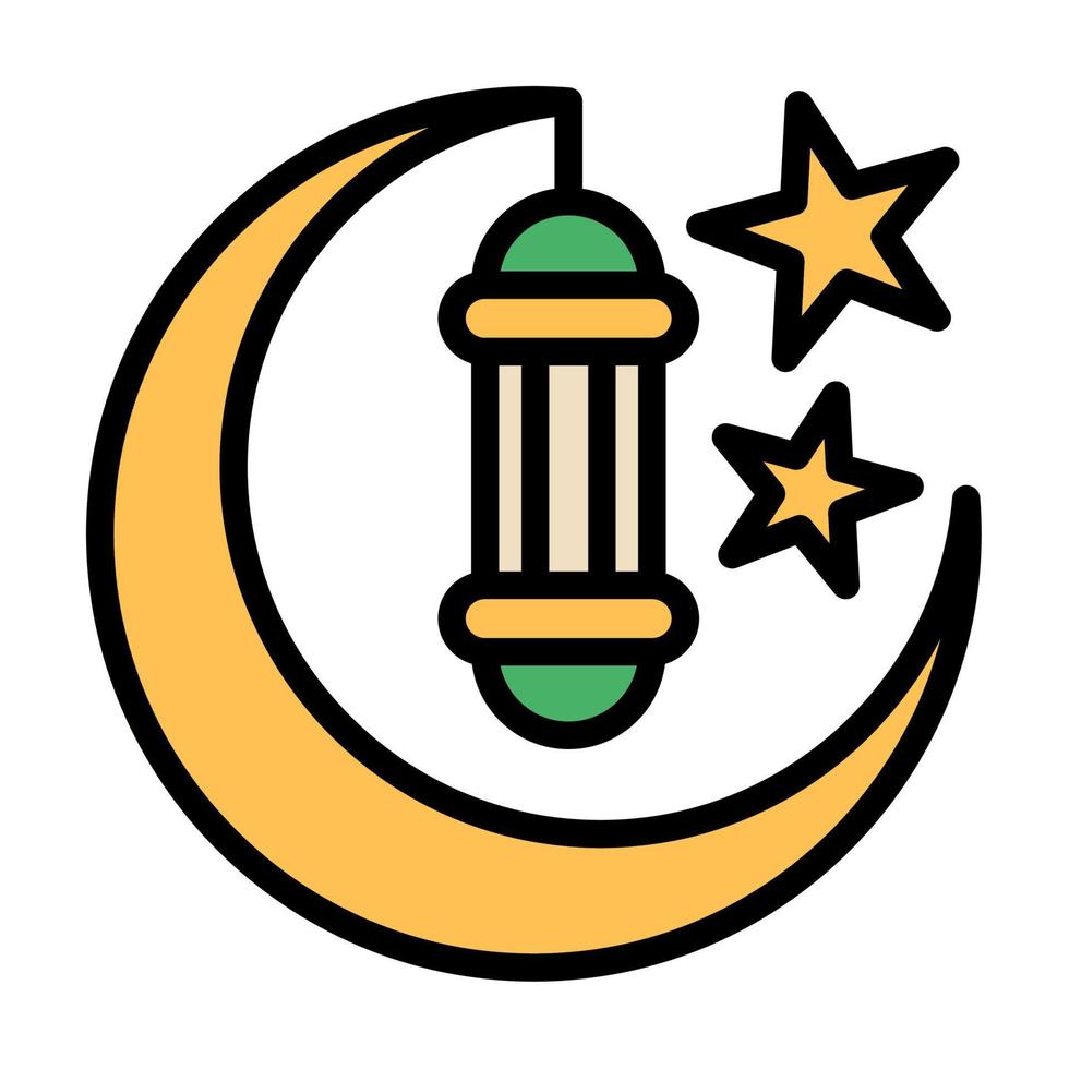 ramadan arabe célébration islamique jeu d'icônes illustration vectorielle ton icône de couleur vecteur