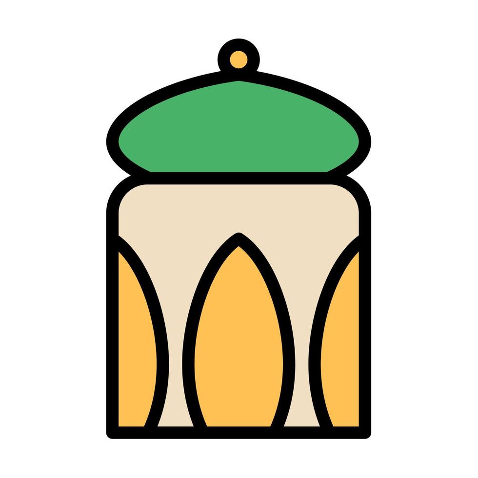 ramadan arabe célébration islamique jeu d'icônes illustration vectorielle ton icône de couleur vecteur