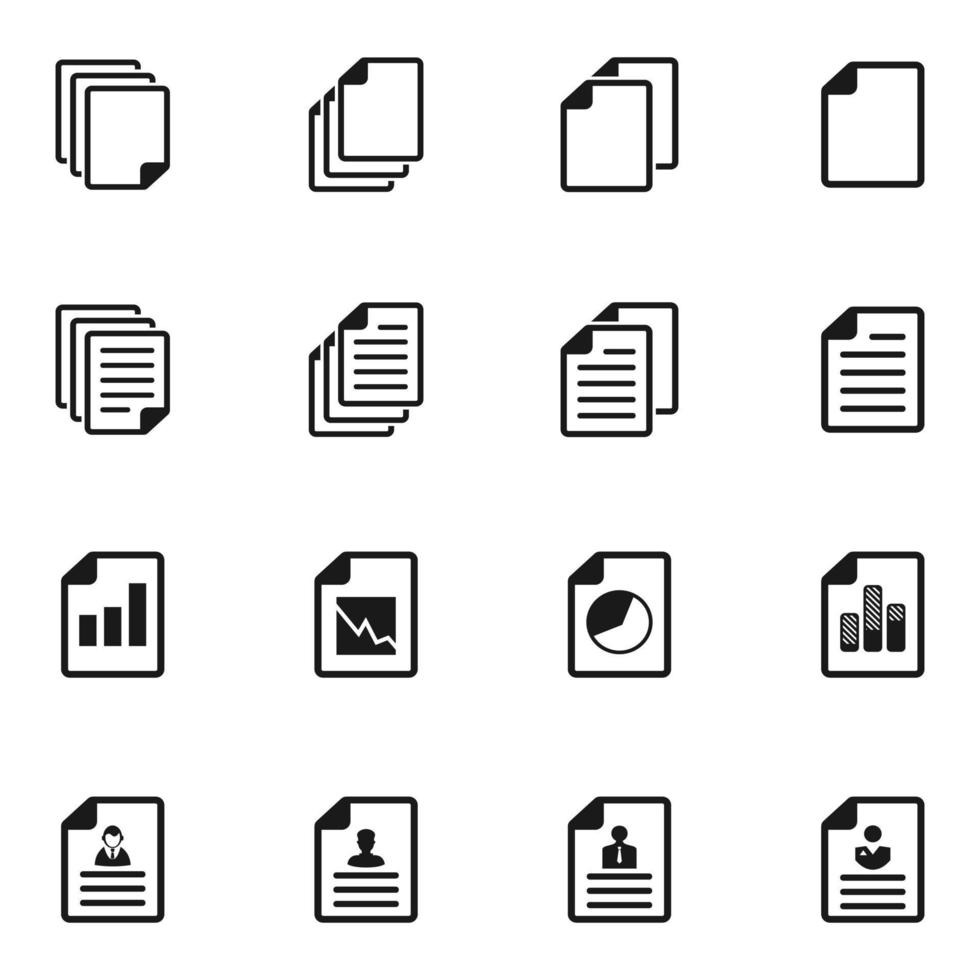 ensemble d'icônes de fichiers. une illustration vectorielle vecteur