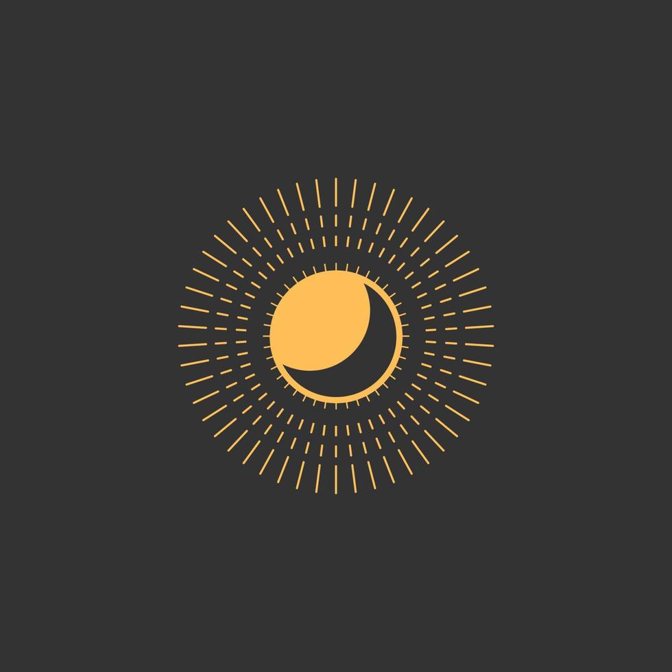 vecteur de logo soleil et lune