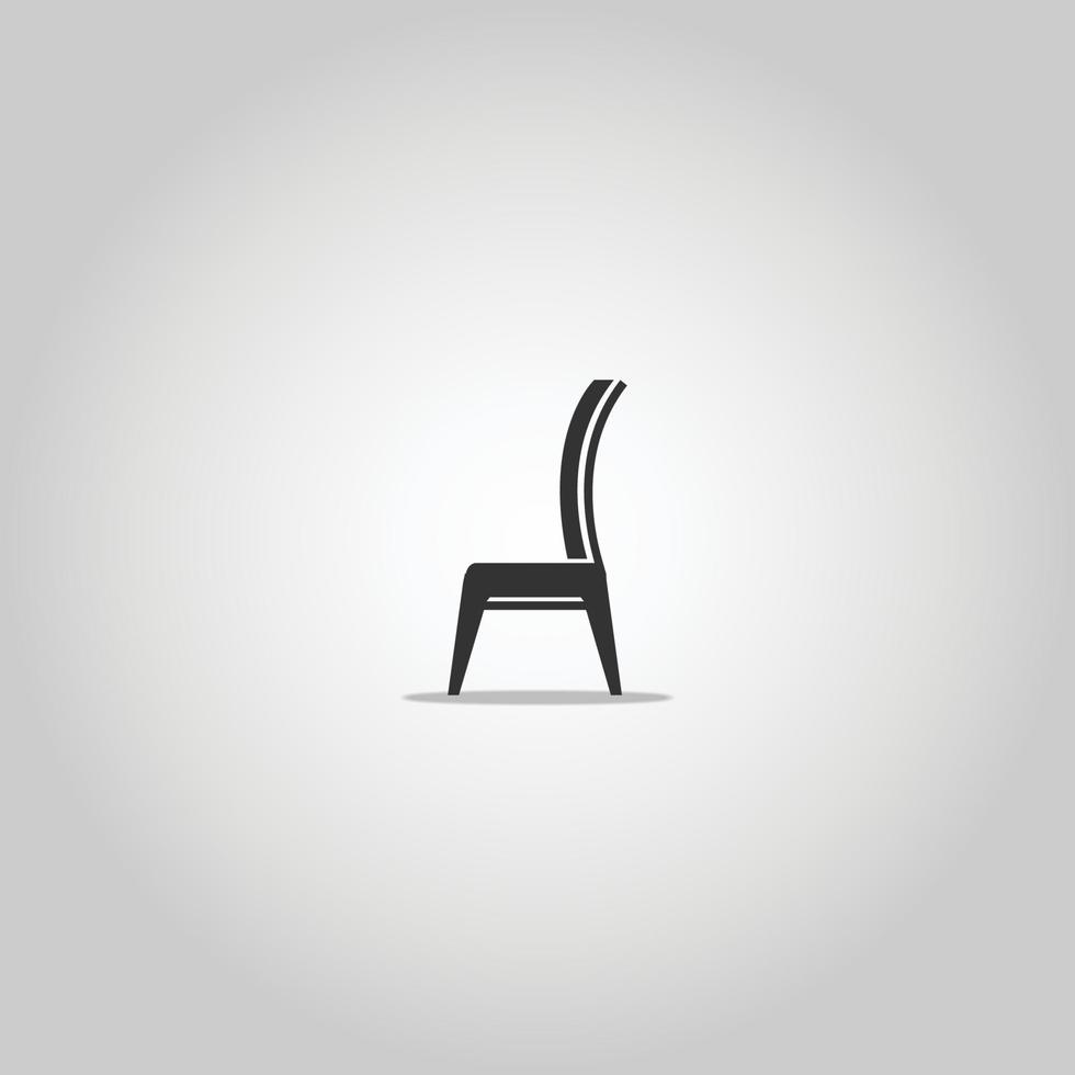 chaise, intérieur, logo, vecteur