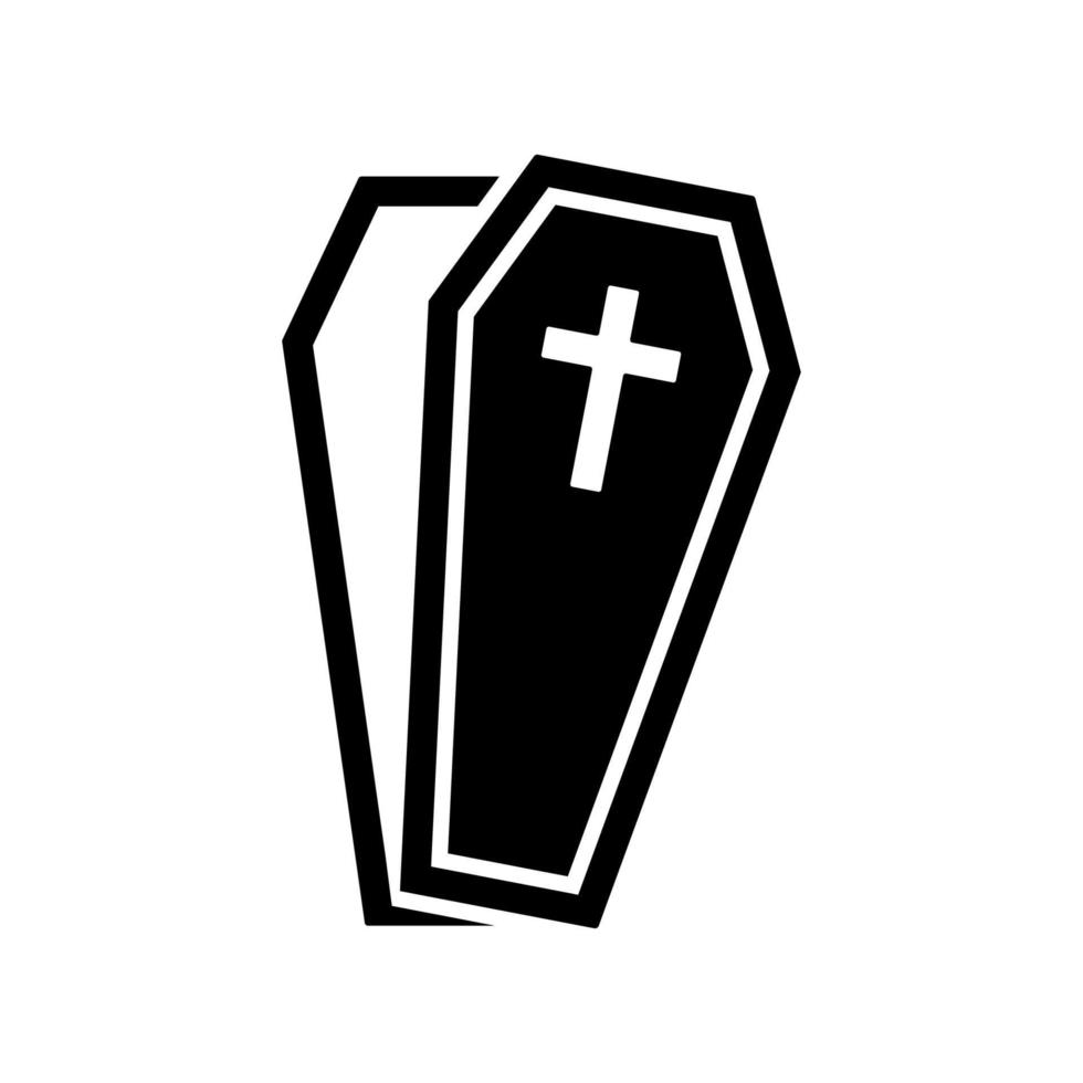 conception d'illustration vectorielle icône cercueil vecteur