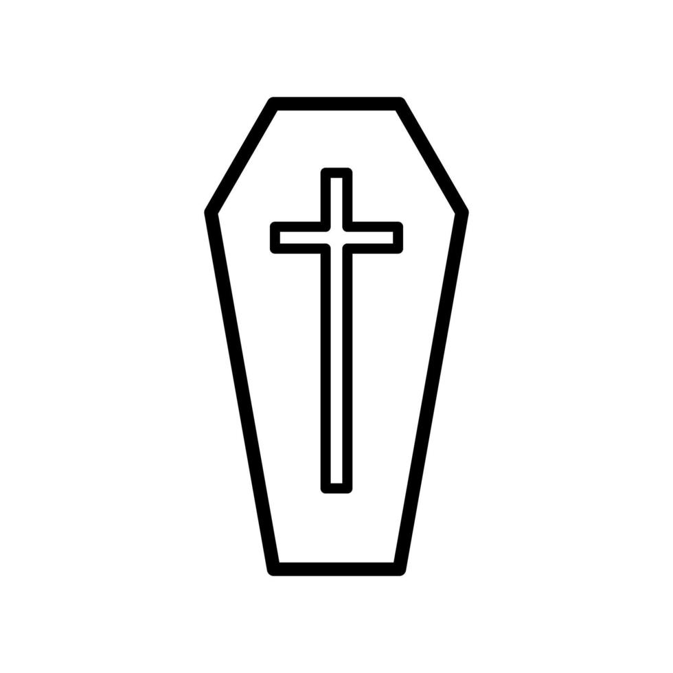 conception d'illustration vectorielle icône cercueil vecteur