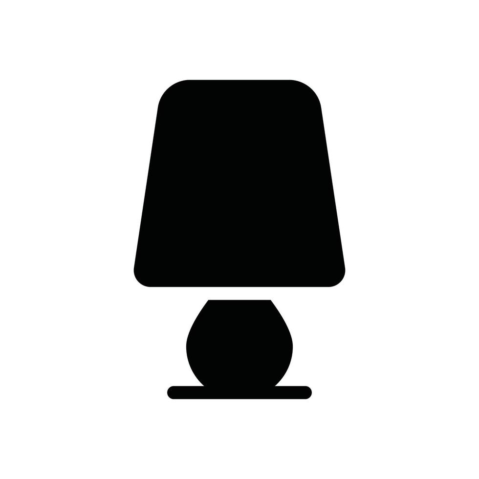 lampe de table vecteur icône solide fichier eps 10