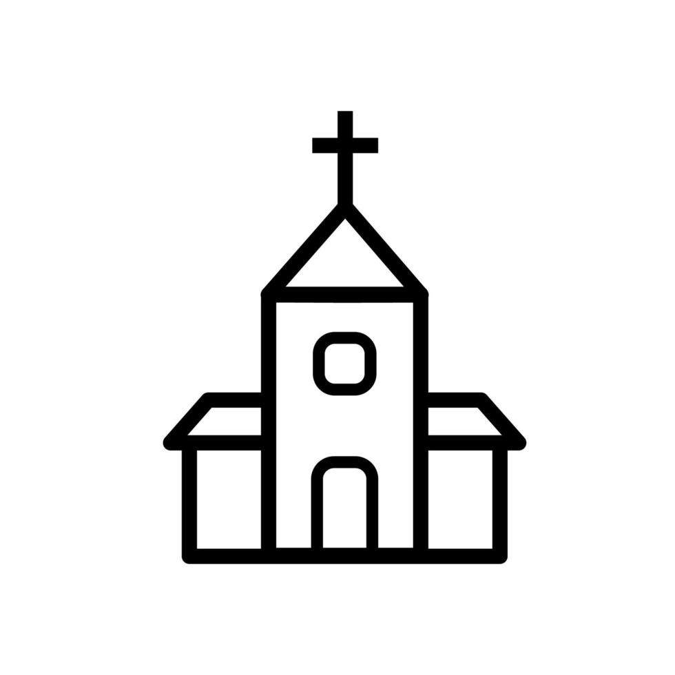 modèle de vecteur d'icône d'église