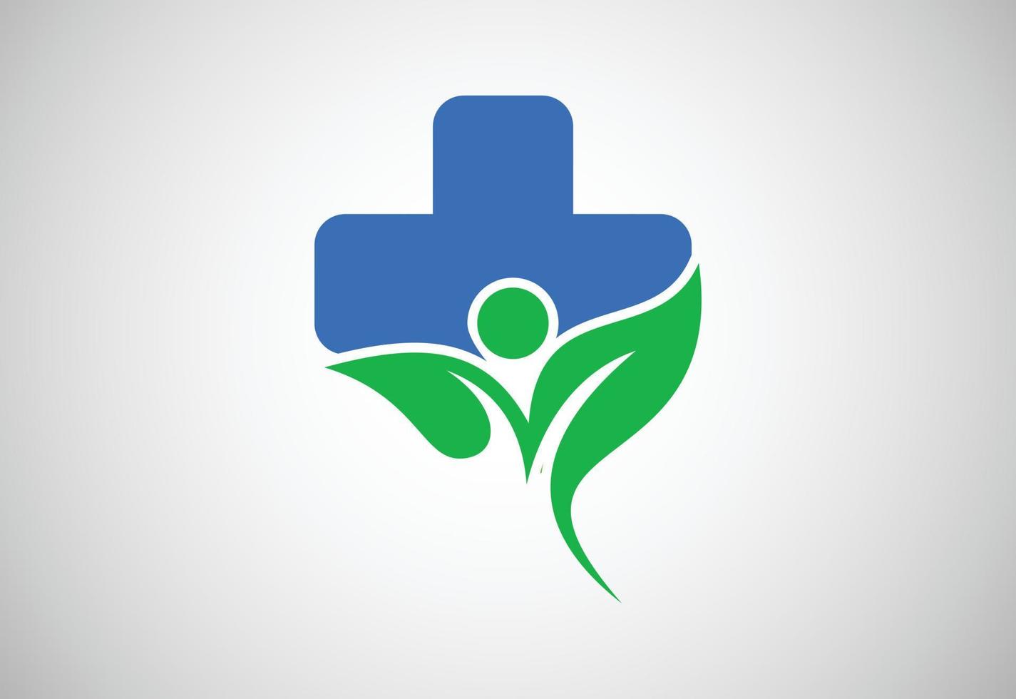 modèle de conception de logo de centre médical et de soins de santé. illustrateur de vecteur