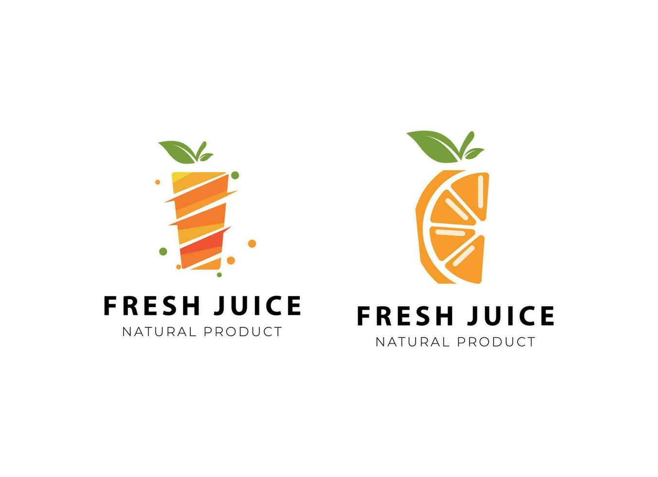 logo de jus de fruits frais vecteur