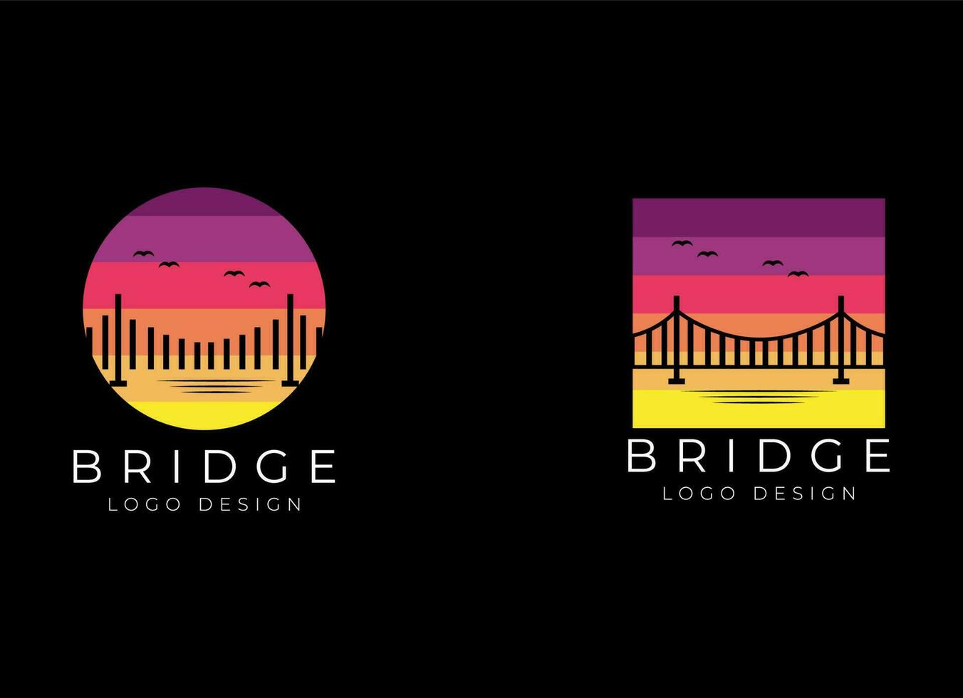 pont logo vecteur icône illustration ligne contour monoline