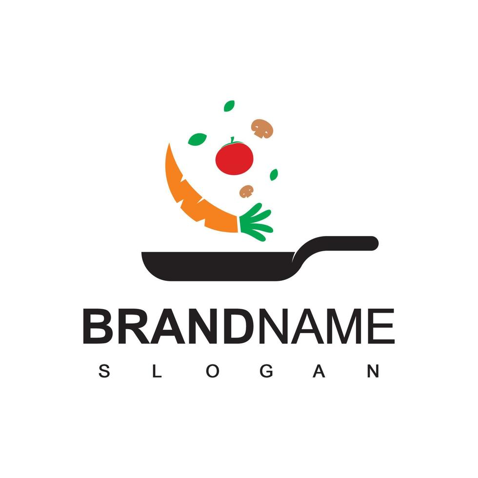 modèle de conception de logo de soupe de cuisinier, vecteur de pleine de soupe savoureuse pour votre menu