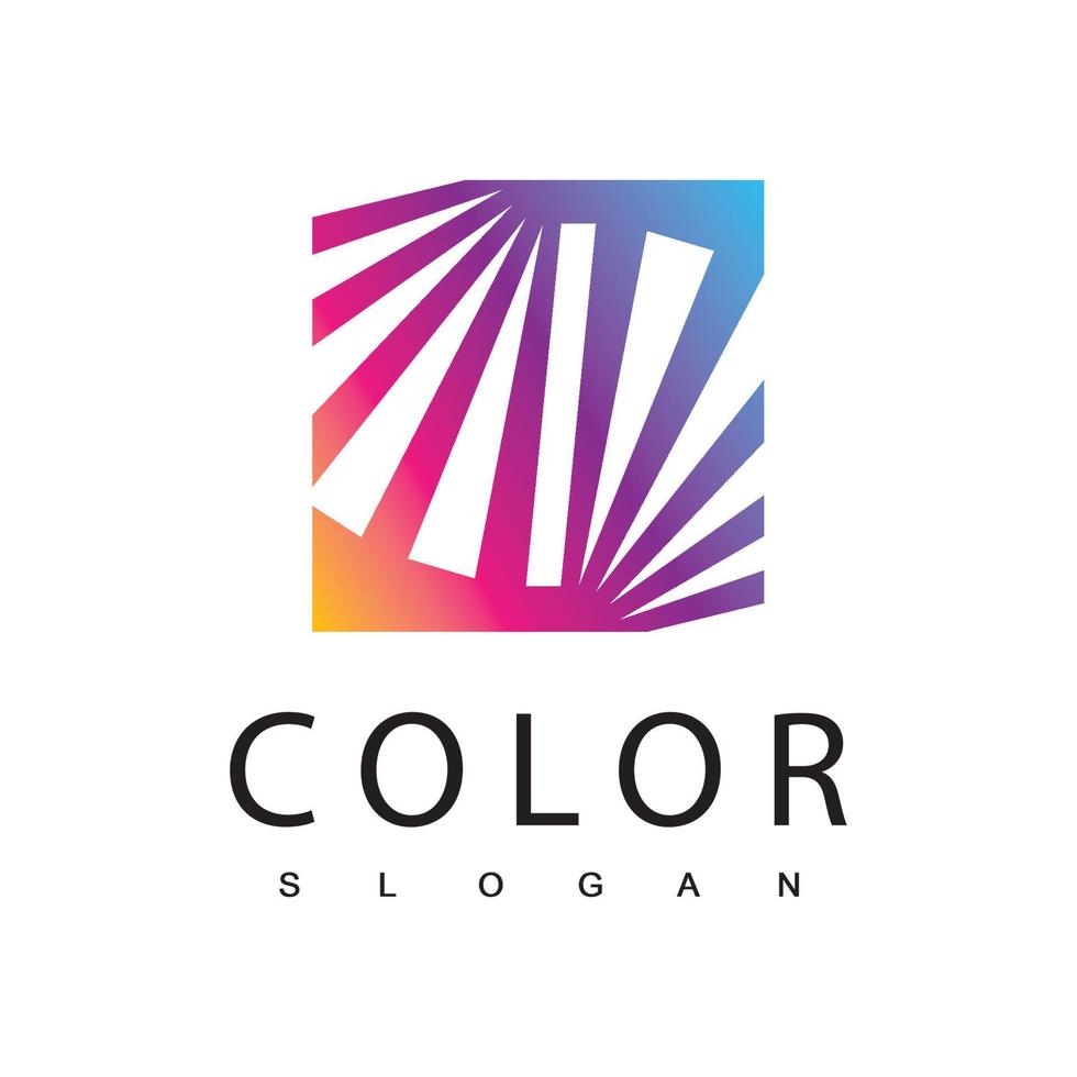 vecteur de conception de modèle de logo coloré abstrait