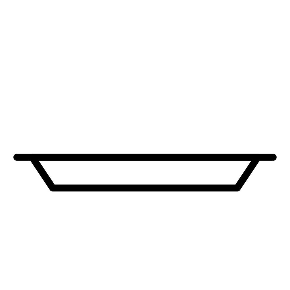 ligne d'icône de plaque isolée sur fond blanc. icône noire plate mince sur le style de contour moderne. symbole linéaire et trait modifiable. illustration vectorielle de trait parfait simple et pixel vecteur