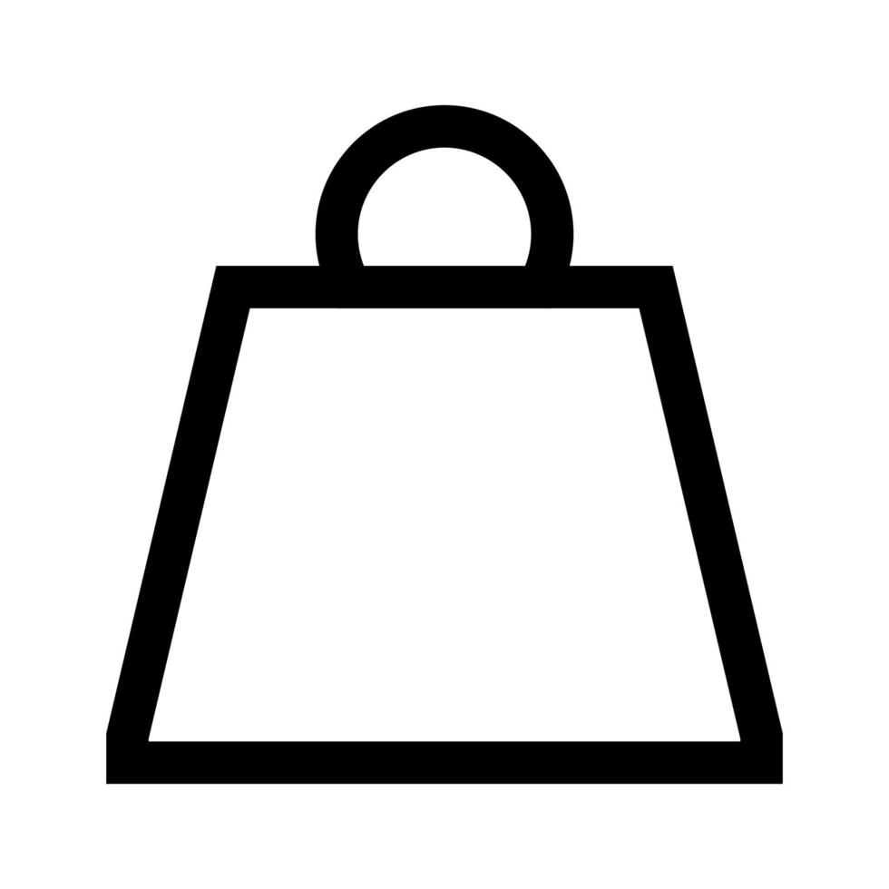 ligne d'icône de poids isolée sur fond blanc. icône noire plate mince sur le style de contour moderne. symbole linéaire et trait modifiable. illustration vectorielle de trait parfait simple et pixel. vecteur