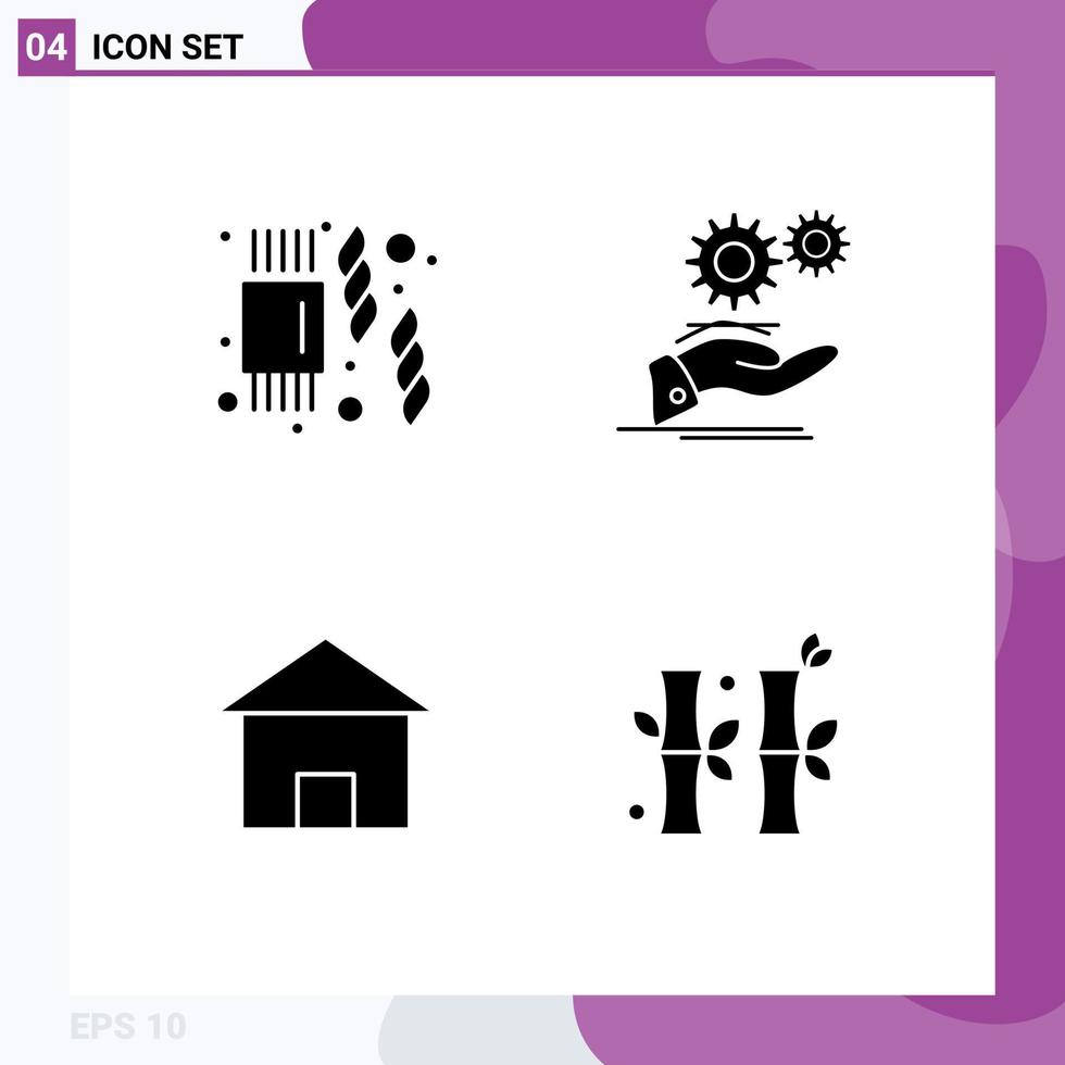 ensemble d'icônes d'interface utilisateur modernes symboles signes pour supermarché cottage villa solution engrenage maison éléments de conception vectoriels modifiables vecteur