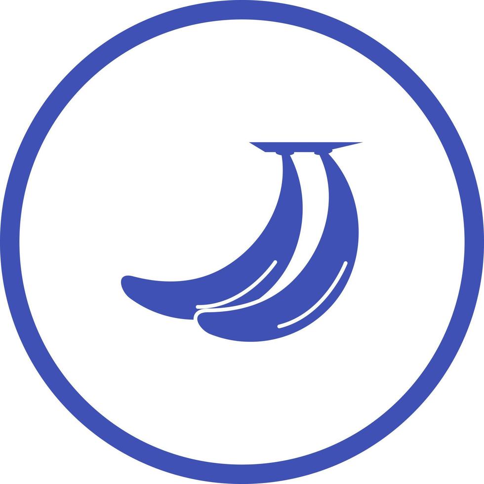 icône de glyphe de vecteur de banane unique