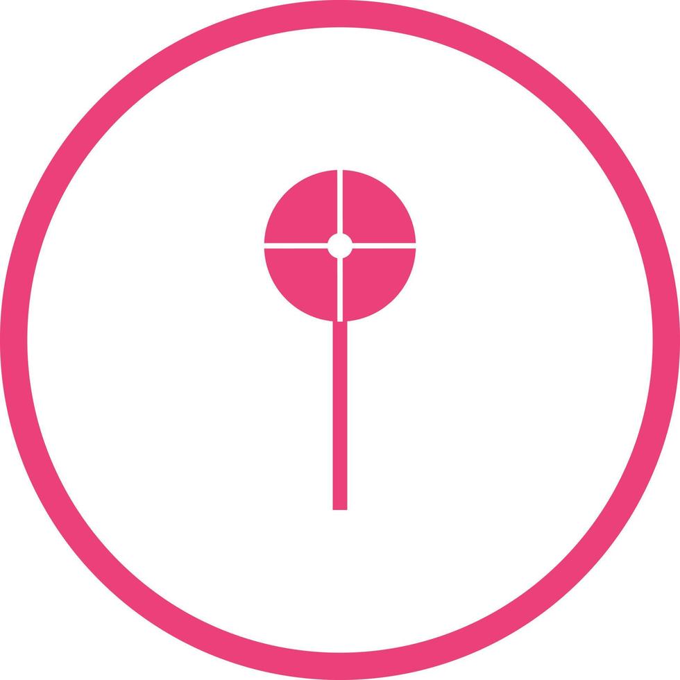 icône de glyphe de vecteur de bonbons rayé unique