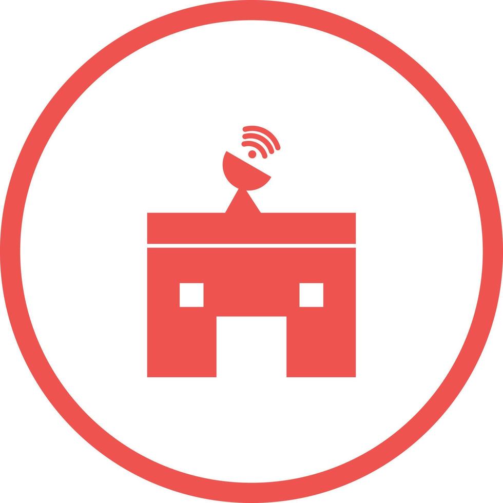 icône de glyphe de vecteur de station de nouvelles unique