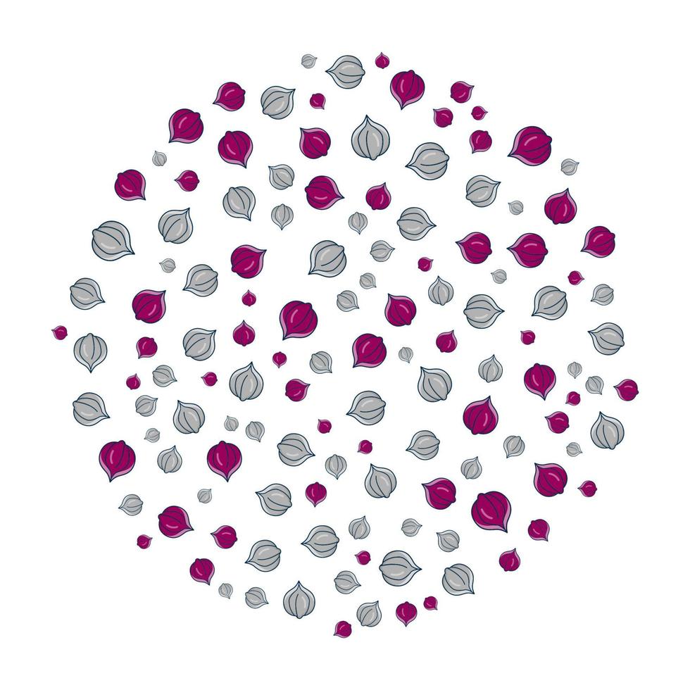 concept d'ail en cercle avec des icônes propres et simples, idée infographique de fabrication de produits créatifs. modèle de bannière de site Web, dépliant et affiche. vecteur