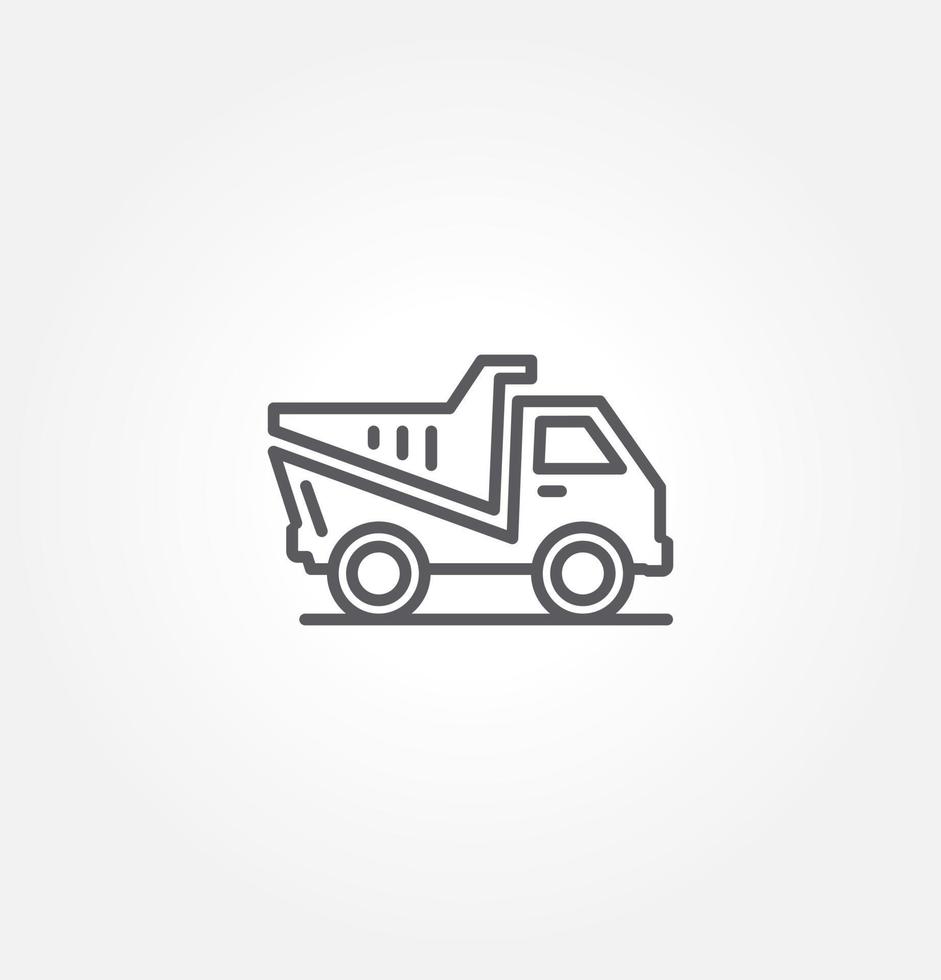 modèle de logo d'illustration vectorielle d'icône de camion à de nombreuses fins. isolé sur fond blanc. vecteur