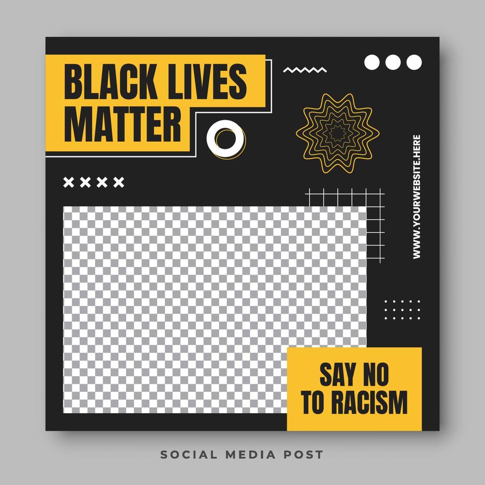 les vies noires comptent sur les médias sociaux vecteur