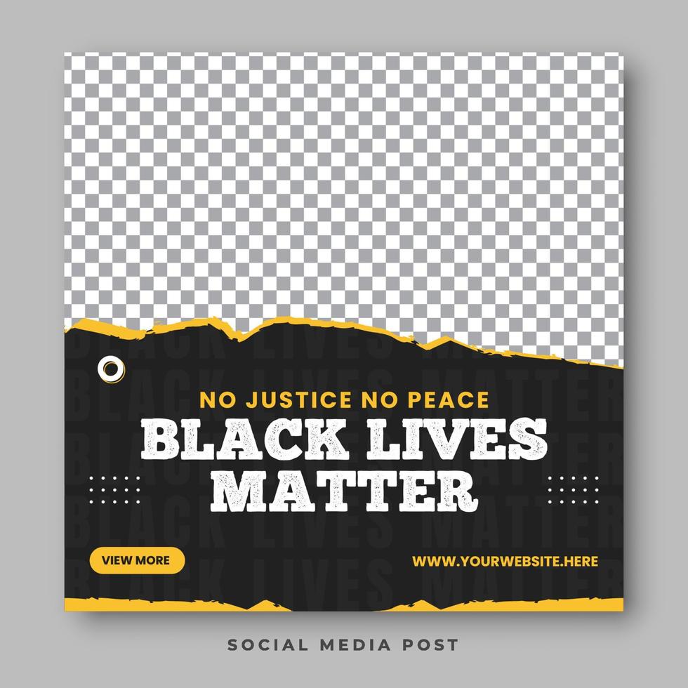 modèle de médias sociaux de démonstration de la vie noire compte vecteur