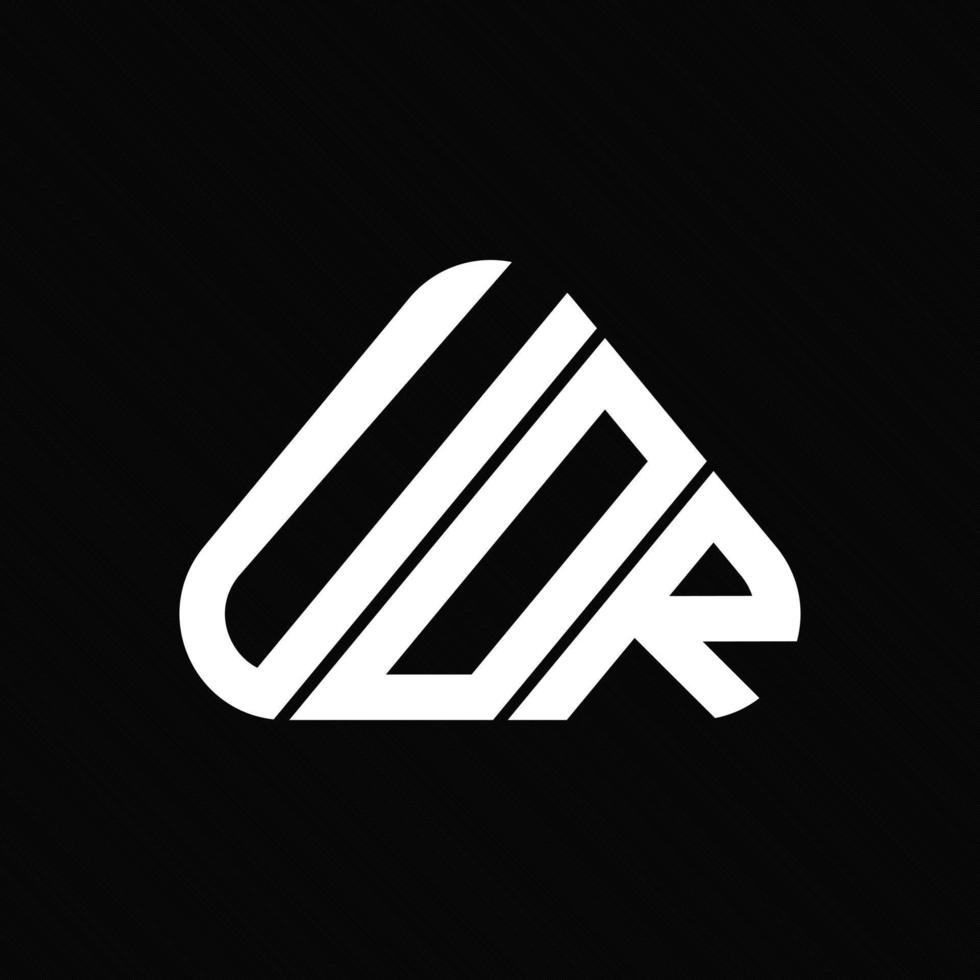 création de logo de lettre uor avec graphique vectoriel, logo uor simple et moderne. vecteur