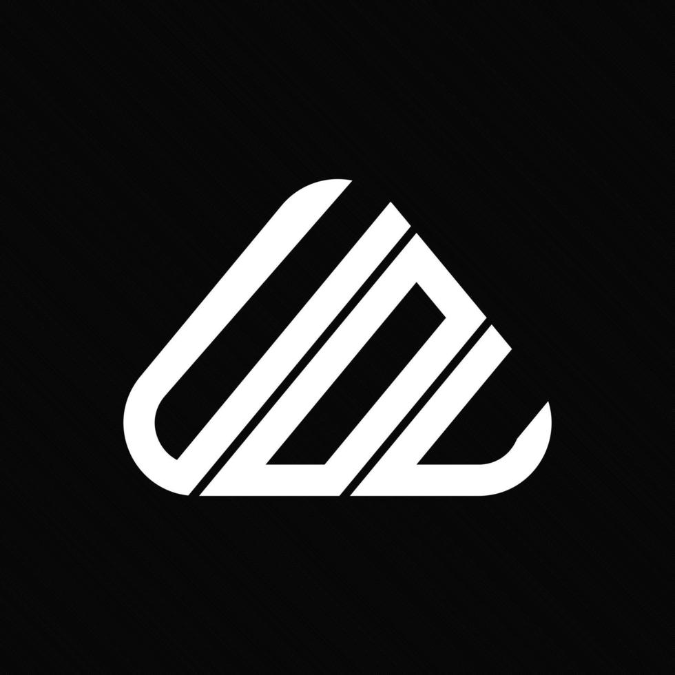 création de logo de lettre uou avec graphique vectoriel, logo uou simple et moderne. vecteur