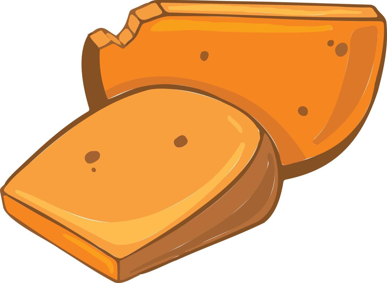 délicieux symbole de fromage de style dessin animé. pour les menus des restaurants et les sites Web. illustration vectorielle vecteur