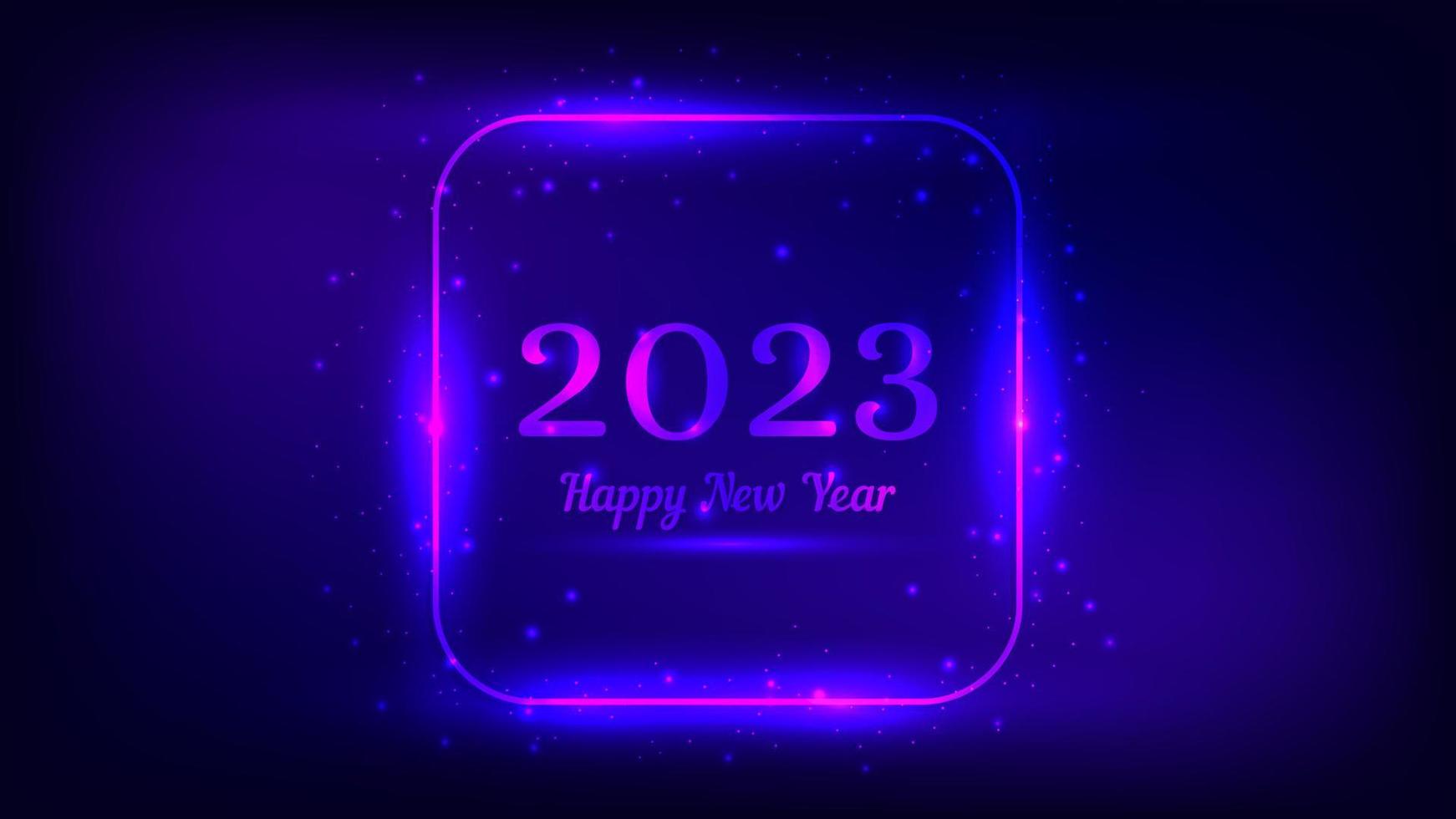 2023 bonne année fond néon vecteur