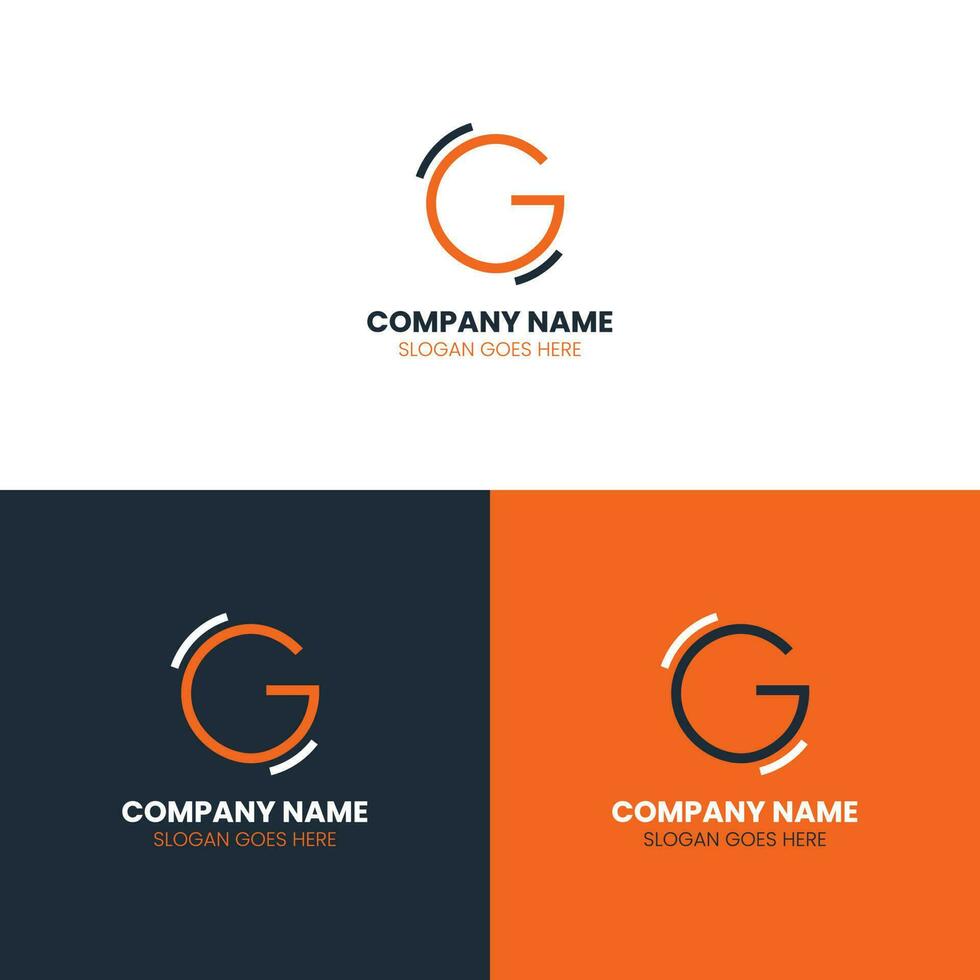 élément de vecteur de conception de logo initial g isolé, création de logo lettre g