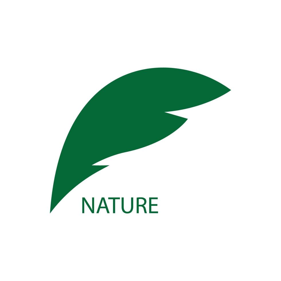 logo feuille verte vecteur